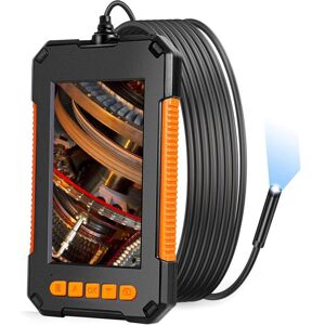 Tinor - Industrial Endoscope, 1080P hd Endoscope Camera, Pipe Inspection Camera, 4.3 Inch hd Screen, 8 led Lights, 5M Semi-Rigid Cable, 32G tf Card