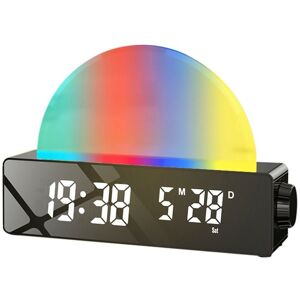 Tinor - led Digital Clock with Sunrise Simulation, with fm Radio and Adjustable Light, Digital Display, Temperature, Alarm, for Kids and Adults