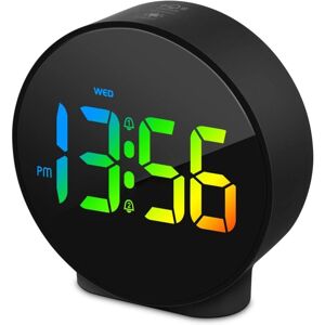 Tinor - led Small Digital Alarm Clock with Week Display, 2 Alarms with Snooze, Adjustable Brightness Modern Small Digital Clock