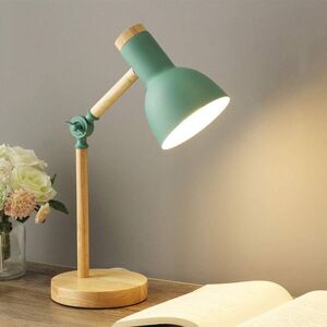 Tinor - Nordic Table Lamp, Bedroom Bedside Lamp, Eye Protection Reading Lamp, led E27 Study Room Night Light (Green)