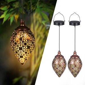 Tinor - Outdoor Solar Lanterns Metal Solar Lights Outdoor Hanging Solar Lamps for Garden Balcony