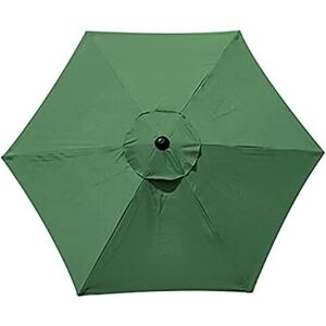 TINOR Parasol Replacement Cover - 6 Ribs - 2M/2.7M/3M - Waterproof - Anti-Ultraviolet - Replacement Fabric (2.7M / 8.9Ft,Green)