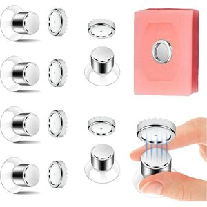 Linghhang - 6 Pack Magnetic Soap Holder, Suction Cup Soap Dish - Strong Hold, No Drilling Shower Soap Holder, Stainless Steel Magnetic Soap Holder
