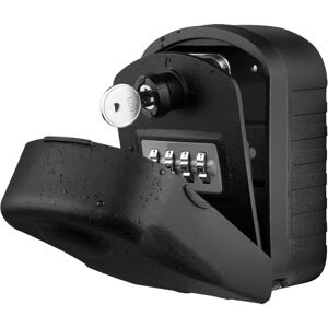 Tinor - Secure Key Box, Large Outdoor Key Safe, Waterproof and Rustproof Emergency Keys Wall Mounted Key Box (Black)