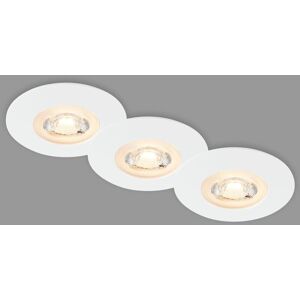 Tinor - Set of 3 led ceiling recessed lights, ultra-flat recessed lights, bathroom recessed spotlights, IP65 bathroom recessed spotlights, matt