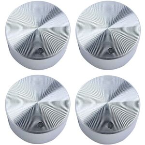 Tinor - Set of 4 buttons, for flush-mounted plates, 6 mm, alloy, silver