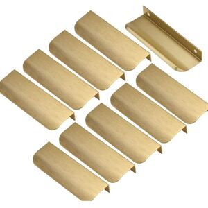 Linghhang - 10pcs Invisible Furniture Handle Golden Cabinet Handle Hole Distance 96mm Invisible Handle -Furniture Handle Door Handle Center Distance