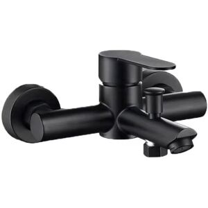 Linghhang - Stainless Steel Bath Mixer Tap 2 Hole Bathtub Faucet Black Hot and Cold Bathtub Faucet