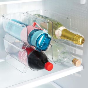 Tinor - Stackable Plastic Bottle Holder, Water Bottle Rack to Place on, Transparent Bottle Rack
