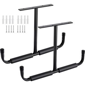 TINOR Steel Garage Ceiling Storage Hook, Heavy Duty Storage Rack for Hanging Lumber, Bikes, Tools, Wood, Heavy Duty Storage System, (2 Pack, Black)