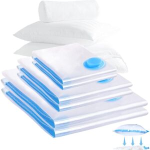 TINOR Vacuum Storage Bags Vacuum Cleaner, 6 Pieces (2XL 100x80 + 2L 80x60 + 2M 60x40cm) Vacuum Bag for Clothes, Reusable Vacuum Storage Cover for Storing