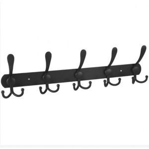 Linghhang - Wall Mounted Coat Rack - 5 Triple Hooks, Heavy Duty Stainless Steel Metal Hooks for Hanging Clothes, Hats, Towels and More