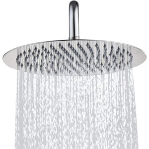 Linghhang - 10 Inch Ultra-Thin Stainless Steel High Pressure Round Shower Head, Adjustable Anti-Limescale Shower Head