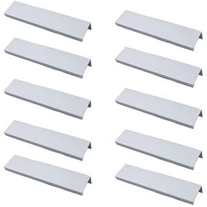 LINGHHANG White)Pack of 10 Black Handle Black Furniture Handle - Invisible Handle Black Kitchen Furniture Handle Matte Black Furniture Handle in Aluminum Alloy