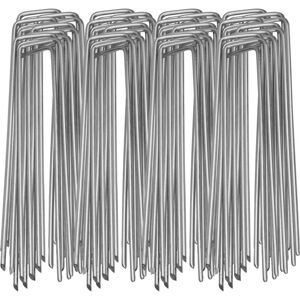 Tinor - 100pcs Strong Ground Anchor Pegs for Weed Control Non-Woven Garden Fence Garden (2.54200mm)-JUSCH Tinor - 100pcs Strong Ground Anchor Pegs for Weed Control Non-Woven Garden Fence Garden (2.54200mm)-JUSCH