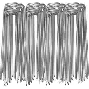Tinor - 100pcs Strong Ground Anchor Pegs for Weed Control Non-Woven Garden Fence Yard (2.54200mm) Tinor - 100pcs Strong Ground Anchor Pegs for Weed Control Non-Woven Garden Fence Yard (2.54200mm)