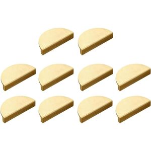 Linghhang - 10pcs) Brushed Gold Brass Half Moon Shape Drawer or Cabinet Handles 9.5cm Linghhang - 10pcs) Brushed Gold Brass Half Moon Shape Drawer or Cabinet Handles 9.5cm