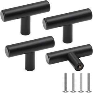 Linghhang - 4 Pieces Furniture Knob, Black Stainless Steel Cabinet Door Handle Vintage Drawer Knobs with Screws for Home Decor Linghhang - 4 Pieces Furniture Knob, Black Stainless Steel Cabinet Door Handle Vintage Drawer Knobs with Screws for Home Decor