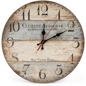 TINOR 12 inch/30 cm Country House Style Wooden Wall Clock/Kitchen Clock, Silent and Non-Ticking (Victor Hugo) TINOR 12 inch/30 cm Country House Style Wooden Wall Clock/Kitchen Clock, Silent and Non-Ticking (Victor Hugo)