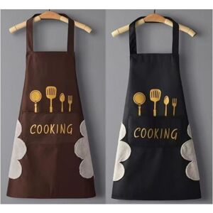 Serbia - 2 Pack (Noir et Marron)Tablier de Cuisine Homme Femme,Tablier de Cuisine Professionnel Tablier Imperméable Résistant à l'huile,Avec Poches Serbia - 2 Pack (Noir et Marron)Tablier de Cuisine Homme Femme,Tablier de Cuisine Professionnel Tablier Imperméable Résistant à l'huile,Avec Poches