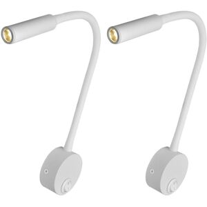 TINOR 2 Pack White Wall Spotlights - Cobmontage Bedside Lamp - Surface Mounted, 3W, Night Light with Button Switch TINOR 2 Pack White Wall Spotlights - Cobmontage Bedside Lamp - Surface Mounted, 3W, Night Light with Button Switch