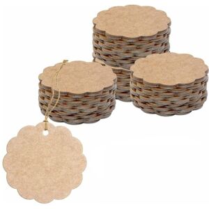 LINGHHANG 200 Brown Kraft Fan Shaped Gift Tags (6cm Diameter) for Craft Packaging LINGHHANG 200 Brown Kraft Fan Shaped Gift Tags (6cm Diameter) for Craft Packaging