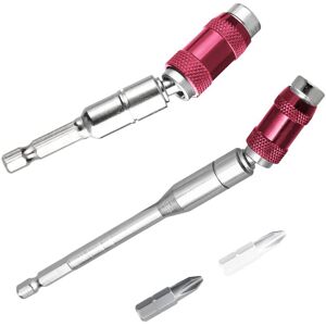 TINOR 2pcs 145mm Rotating Magnetic Drill Bit Holder + 90mm Drill Bit Holder, Quick Change Screwdriver, 1/4' Hex Shank Magnet, Quick Drywall Screwdriver TINOR 2pcs 145mm Rotating Magnetic Drill Bit Holder + 90mm Drill Bit Holder, Quick Change Screwdriver, 1/4' Hex Shank Magnet, Quick Drywall Screwdriver