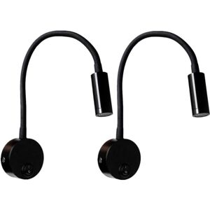 Linghhang - 2pcs led Wall Reading Lamp Black Color, Desk Lamp Warm White Light Eye Protection Design, Bedside Lamp with Switch Linghhang - 2pcs led Wall Reading Lamp Black Color, Desk Lamp Warm White Light Eye Protection Design, Bedside Lamp with Switch