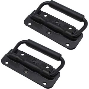 Linghhang - 2pcs Stainless Steel Hand Box Handle Lift Toolbox Spring Folding Handle, Pull Handle 100mm Linghhang - 2pcs Stainless Steel Hand Box Handle Lift Toolbox Spring Folding Handle, Pull Handle 100mm