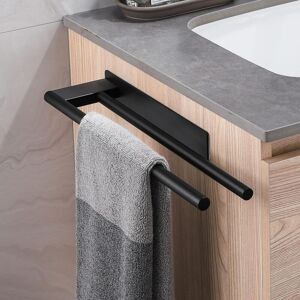 Linghhang - Black)304 Stainless Steel No Drilling Bathroom Towel Rack Double Towel Bar Adhesive Dual Arms Wall Mount Linghhang - Black)304 Stainless Steel No Drilling Bathroom Towel Rack Double Towel Bar Adhesive Dual Arms Wall Mount