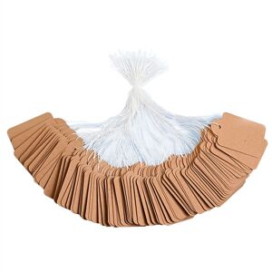 Linghhang - 300pcs Kraft Paper Tags (Brown, 22 x 35mm), Writable Display Tags, Blank Price Tags with Lanyard, Suitable for Clothing and Gift Linghhang - 300pcs Kraft Paper Tags (Brown, 22 x 35mm), Writable Display Tags, Blank Price Tags with Lanyard, Suitable for Clothing and Gift