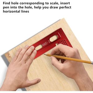 Linghhang - T-200)Precision Woodworking Tools, Aluminum Alloy Square Hole Measuring Ruler, Hole Positioning Ruler, Gauge Linghhang - T-200)Precision Woodworking Tools, Aluminum Alloy Square Hole Measuring Ruler, Hole Positioning Ruler, Gauge
