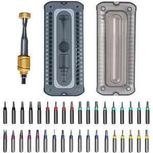 TINOR 37Pcs Precision Screwdriver Kit, Durable S2 Steel Micro Bits, with Low Gravity Design Magnetic Driver Handle, for Electronics Repair TINOR 37Pcs Precision Screwdriver Kit, Durable S2 Steel Micro Bits, with Low Gravity Design Magnetic Driver Handle, for Electronics Repair