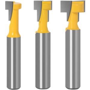 Tinor - 3Pcs 8mm Shank T-Slot Router Bit Set t Slot Wood Cutter Woodworking Knife Woodworking Tools Cutting Blade Tinor - 3Pcs 8mm Shank T-Slot Router Bit Set t Slot Wood Cutter Woodworking Knife Woodworking Tools Cutting Blade
