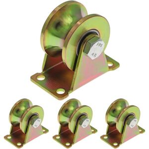 TINOR 4 Pcs 50mm Sliding Gate Wheels, Steel u Groove Wheels, u Groove Wheel for Inverted Track, Industrial Machine, Rolling Door, Load Capacity 300kg per TINOR 4 Pcs 50mm Sliding Gate Wheels, Steel u Groove Wheels, u Groove Wheel for Inverted Track, Industrial Machine, Rolling Door, Load Capacity 300kg per