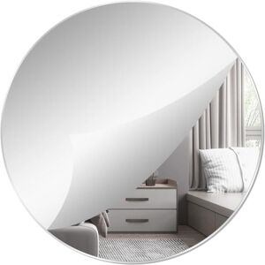 Tinor - 40cm Adhesive Wall Mirrors Circle Mirror Decorative Plastic Mirror Acrylic Mirror Large Round Mirrors for Bathroom, Bedroom, Door, etc. Tinor - 40cm Adhesive Wall Mirrors Circle Mirror Decorative Plastic Mirror Acrylic Mirror Large Round Mirrors for Bathroom, Bedroom, Door, etc.