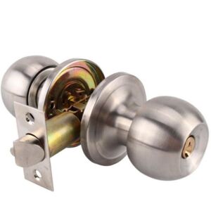 LINGHHANG Satin Chrome Privacy Knob Set, Tulip Design Door Lock for Interior Doors with Turn Lock Mechanism LINGHHANG Satin Chrome Privacy Knob Set, Tulip Design Door Lock for Interior Doors with Turn Lock Mechanism
