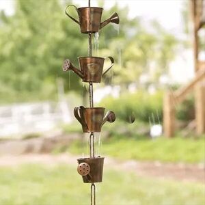 TINOR 47' Rain Chain, Rain Chain for Gutters - Metal Garden Art Gift for Mom, Rain Chain for Gutters, Rain Catcher for Downspout Host with Adapter TINOR 47' Rain Chain, Rain Chain for Gutters - Metal Garden Art Gift for Mom, Rain Chain for Gutters, Rain Catcher for Downspout Host with Adapter