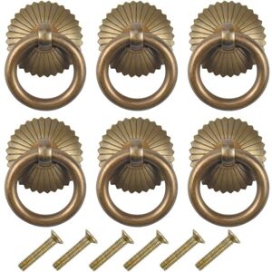 Linghhang - Bronze)6pcs Vintage Furniture Handle, Drawer Ring Pull Handle, Antique Pull Handles, Furniture Knob for Kitchen Cabinet Cupboard Linghhang - Bronze)6pcs Vintage Furniture Handle, Drawer Ring Pull Handle, Antique Pull Handles, Furniture Knob for Kitchen Cabinet Cupboard
