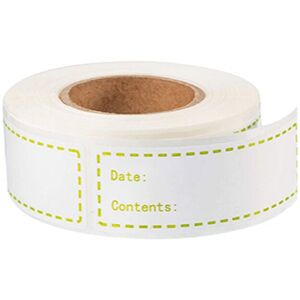 Linghhang - 500 Sheets, 1 x 3 Inch, Self Adhesive Removable Storage Stickers, Green Labels, Food Freezer Date Labels, Grease Resistant, Easy to Clean Linghhang - 500 Sheets, 1 x 3 Inch, Self Adhesive Removable Storage Stickers, Green Labels, Food Freezer Date Labels, Grease Resistant, Easy to Clean