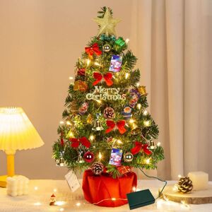 Tinor - 60cm Christmas Trees, Artificial Christmas Trees, Mini Christmas Tree with Fairy Lights and Ornaments, Christmas Decoration for Table Tinor - 60cm Christmas Trees, Artificial Christmas Trees, Mini Christmas Tree with Fairy Lights and Ornaments, Christmas Decoration for Table