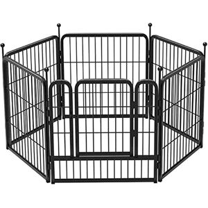 Tinor - 6pcs 50/60cm Multifunctional Pet Playpen Solid Rustproof Non-Slip Metal Black Tinor - 6pcs 50/60cm Multifunctional Pet Playpen Solid Rustproof Non-Slip Metal Black