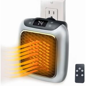Tinor - 800W Smart Ceramic Fan Heater, Electric Heater with Wall Plug, Mini Electric Fan Heater with Remote Thermostat for Bedroom, Office, Living Tinor - 800W Smart Ceramic Fan Heater, Electric Heater with Wall Plug, Mini Electric Fan Heater with Remote Thermostat for Bedroom, Office, Living