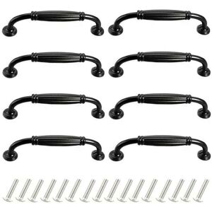 Linghhang - 8Pcs 96mm Aluminum Alloy Furniture Door Handles Modern Drawer Cupboard Pull Handle with Screws Linghhang - 8Pcs 96mm Aluminum Alloy Furniture Door Handles Modern Drawer Cupboard Pull Handle with Screws