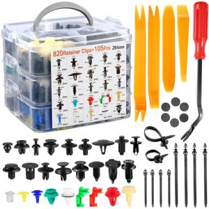 TINOR 925 Pcs Plastic Rivet Clips, Plastic Rivet Protective Fastener, Universal Black Car Clips for Auto Cars Door Panels with Storage Box and Removal Tool TINOR 925 Pcs Plastic Rivet Clips, Plastic Rivet Protective Fastener, Universal Black Car Clips for Auto Cars Door Panels with Storage Box and Removal Tool
