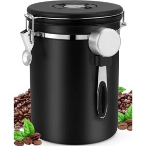 Tinor - Airtight Coffee Canister, Coffee Bean Canister with Measuring Spoon (2.8L Black) Tinor - Airtight Coffee Canister, Coffee Bean Canister with Measuring Spoon (2.8L Black)