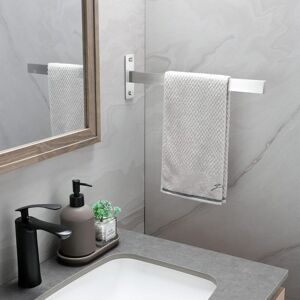 Linghhang - Bathroom Towel Rack Double Towel Holder Wall Mounted Brushed Stainless Steel Silver for Bathroom, Kitchen Linghhang - Bathroom Towel Rack Double Towel Holder Wall Mounted Brushed Stainless Steel Silver for Bathroom, Kitchen