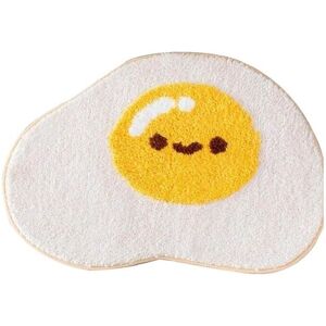 Linghhang - Funny Egg Yolk Bathroom Floor Mat, Smiling Design, Water Absorbent and Non-Slip, Suitable for Home Life, Doorways and Kitchens Linghhang - Funny Egg Yolk Bathroom Floor Mat, Smiling Design, Water Absorbent and Non-Slip, Suitable for Home Life, Doorways and Kitchens