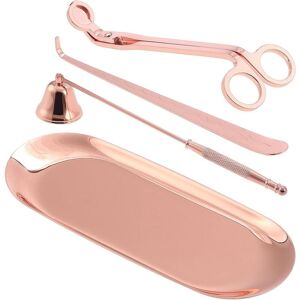 TINOR Candle Cover Tool Kit, Candle Snuffer, Wick Trimmer, Stainless Steel Wick Spoon and Storage Tray(Rose Gold) TINOR Candle Cover Tool Kit, Candle Snuffer, Wick Trimmer, Stainless Steel Wick Spoon and Storage Tray(Rose Gold)