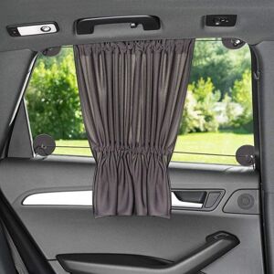 Tinor - Car Sun Shade 68 x 50 cm - Car Curtain with Suction Cup - uv Protection - Ideal for Large Side Windows - Grey (x 2 pieces) Tinor - Car Sun Shade 68 x 50 cm - Car Curtain with Suction Cup - uv Protection - Ideal for Large Side Windows - Grey (x 2 pieces)